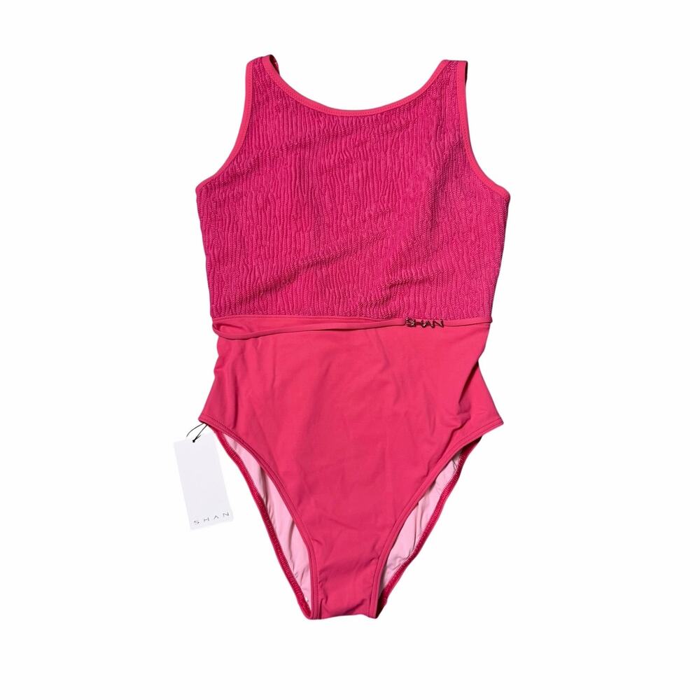 Shan Dahlia Pink Rose One Piece Swimsuit NEW